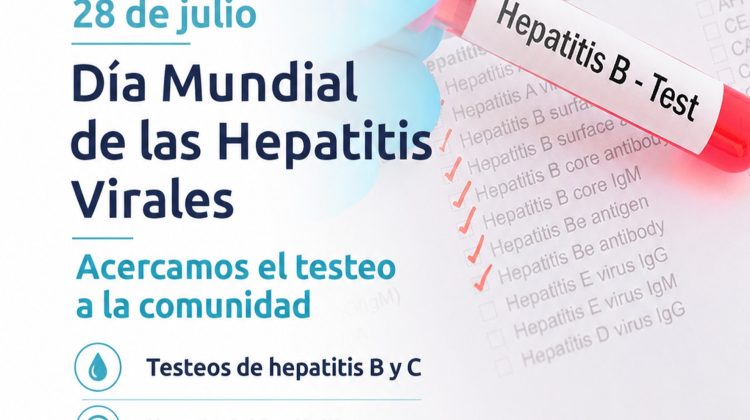 Realizarán testeos de hepatitis B y C en distintos centros de salud de la provincia