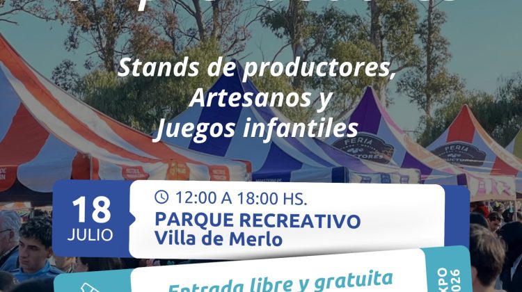 La Expo Emprendedores llegará por primera vez a Villa de Merlo