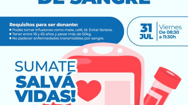 Realizan una nueva convocatoria para donar sangre