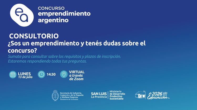 El concurso Emprendimiento Argentino 2026 tendrá un consultorio virtual para postulantes