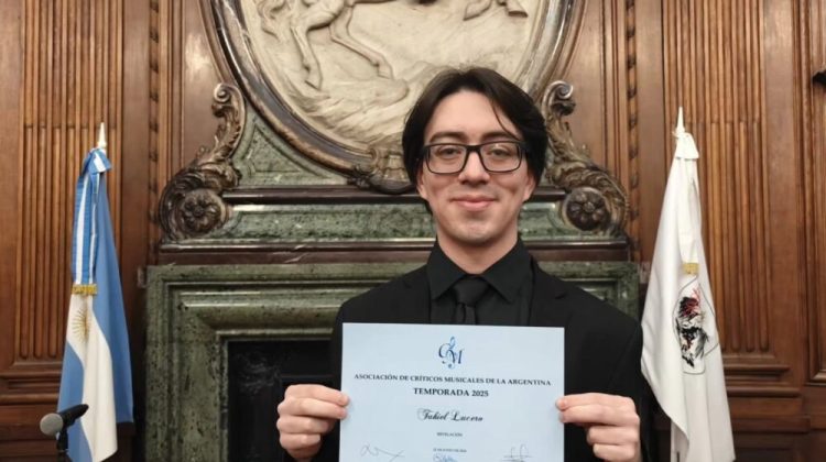 Un pianista local fue distinguido por la Asociación de Críticos Musicales