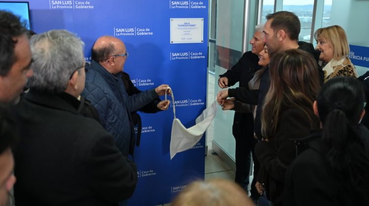 El Gobernador inauguró la Sala de Prensa ‘Patricia Funes’ en Casa de Gobierno
