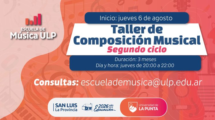 Abren las inscripciones para el segundo ciclo del Taller de Composición Musical