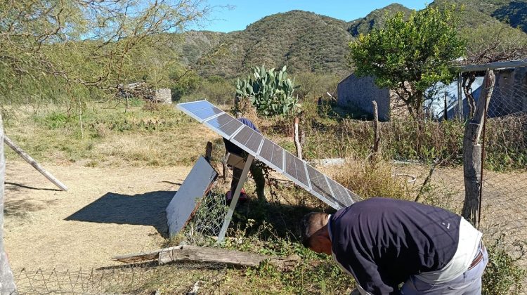 Optimizaron el pozo público del paraje Bajo de Véliz con tecnología solar de última generación