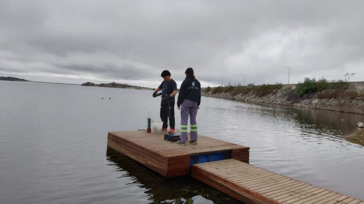San Luis Agua tomó muestras en los diques Las Palmeras y Manantiales