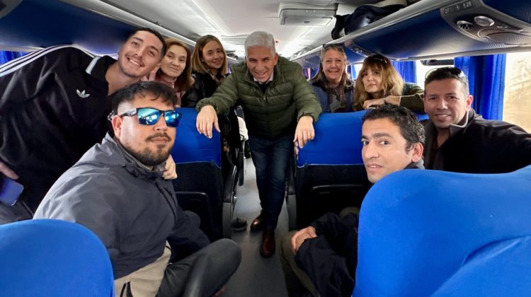 Poggi compartió la gira institucional con empleados públicos
