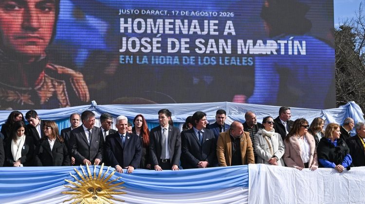 Con un desfile, Justo Daract homenajea al general José de San Martín