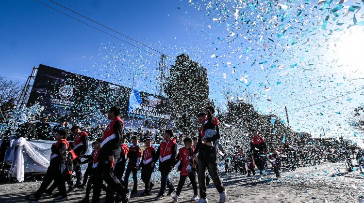 Con un desfile, Justo Daract recordó al Padre de la Patria