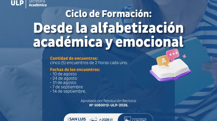 La ULP lanza un ciclo de formación para acompañar el trayecto de sus estudiantes