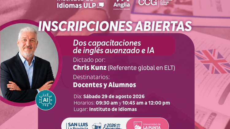 Un experto internacional dictará talleres para incorporar la IA en el estudio del inglés