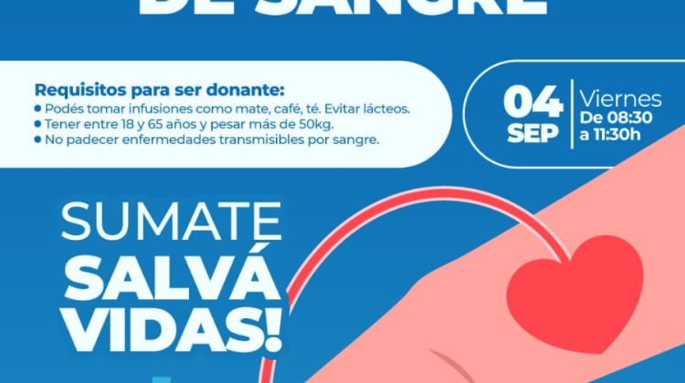 Este viernes habrá una nueva convocatoria para donar sangre