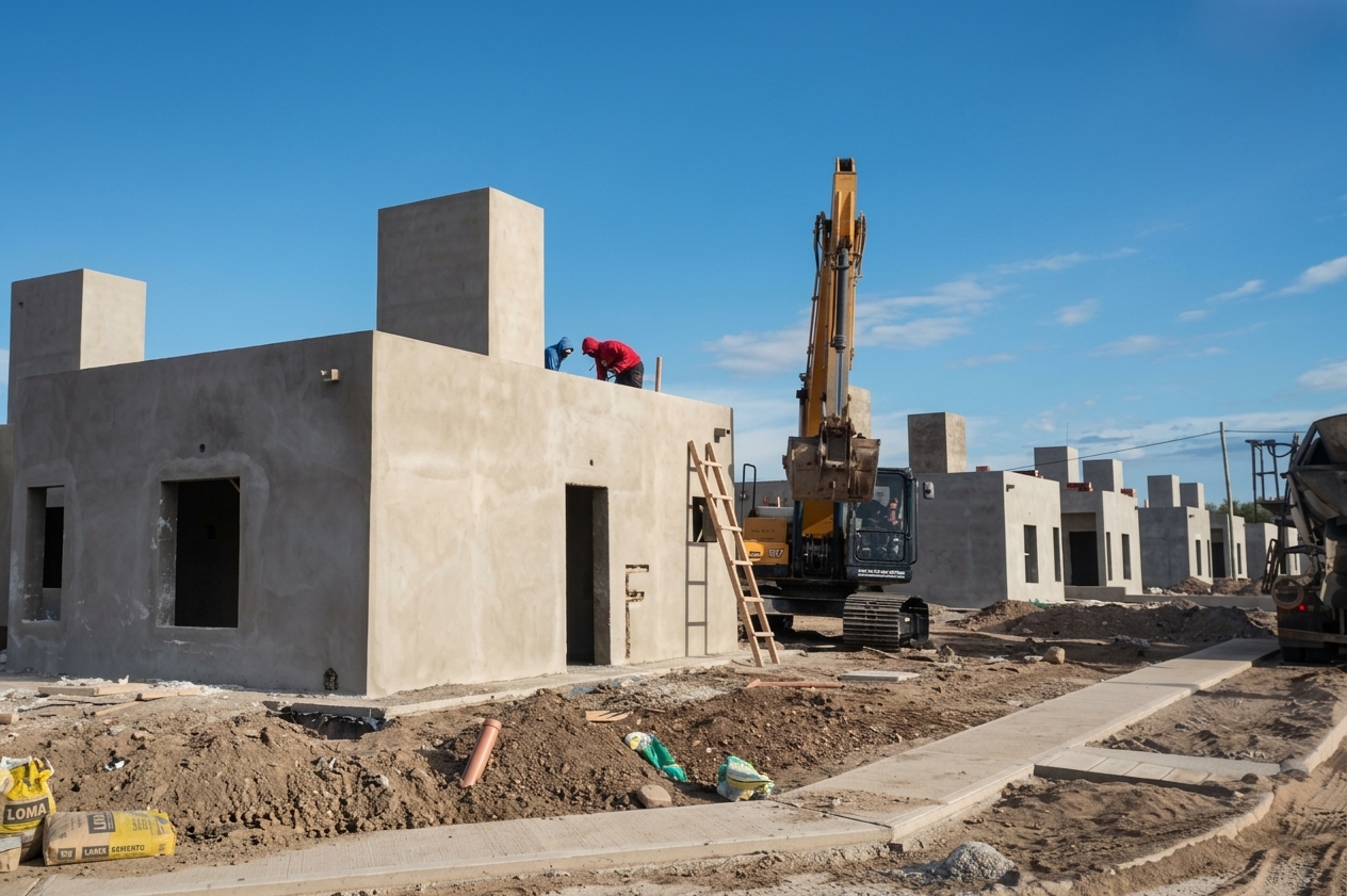 Viviendas en construcción en San Luis