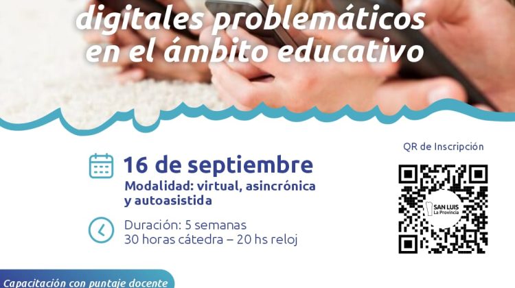 Capacitación docente sobre prevención de consumos digitales problemáticos en el ámbito educativo