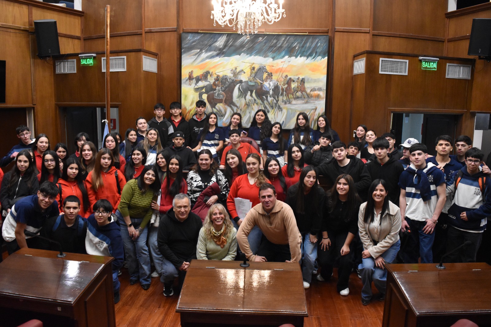 Estudiantes de Unión en el Senado