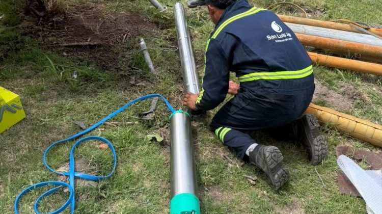 San Luis Agua trabajó en el mantenimiento integral de la perforación en Lafinur