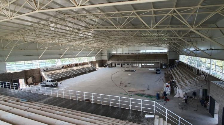 El Polideportivo Cubierto de Merlo avanza con trabajos en gradas e instalaciones