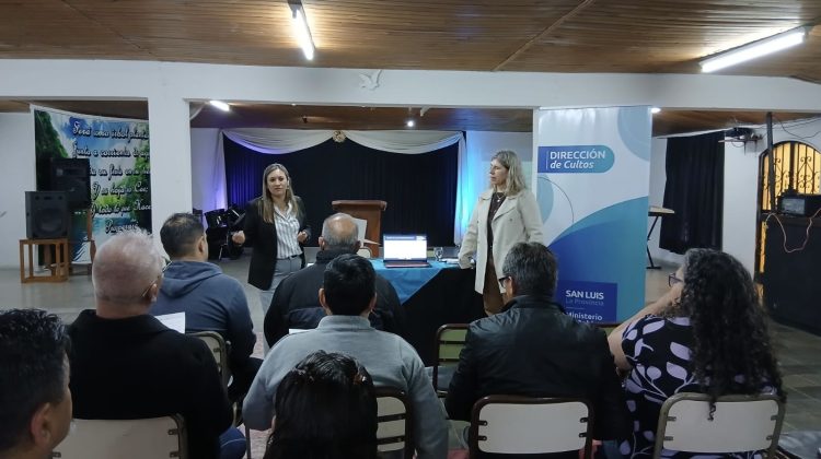 Brindaron una jornada informativa a referentes y pastores evangélicos de Villa Mercedes